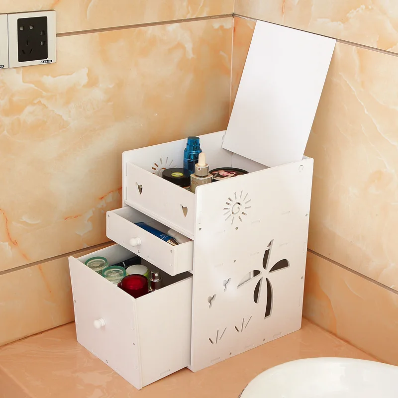 

Desktop cosmetics storage box Dust and drawer type skin care products finishing box bathroom waterproof rack large lo8291107