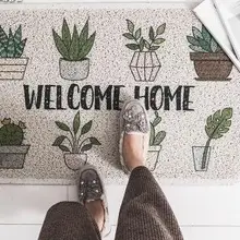 Nordic Зеленый комнатные растения двери коврик для прихожей двери ПВХ коврик для ванной нескользящие ковер коврик