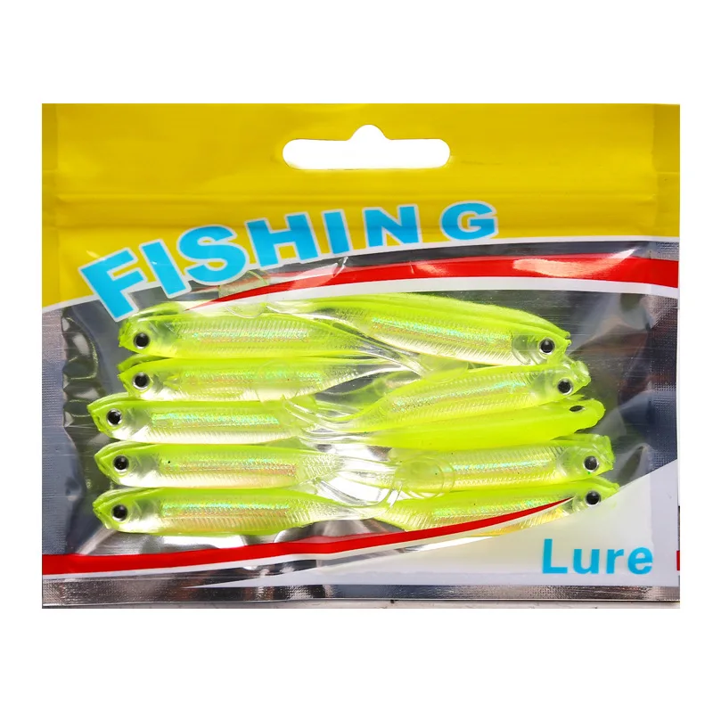 FIshing Lure Colorful Soft Lure 2.2g/7cm 10/PCS Freshwater Sea Fishing Artificial Bionic Fish Bait Fishing Tackle jooyoo