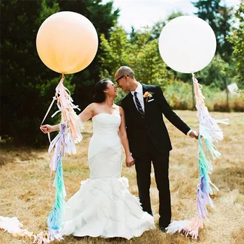 

Wedding Decoration Tissue Paper Tassels Garland Ribbon Balloons Birthday Curtain Marriage Car Party Photograph Background