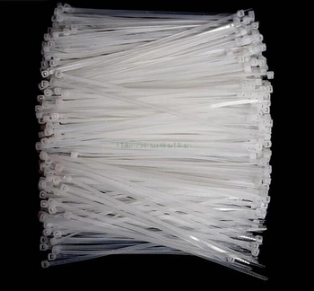 

1000Pcs/bag 3X (80,100,120,150)mm Self-Locking White Nylon66 Wire Cable Zip Ties.cable ties SGS Certificated