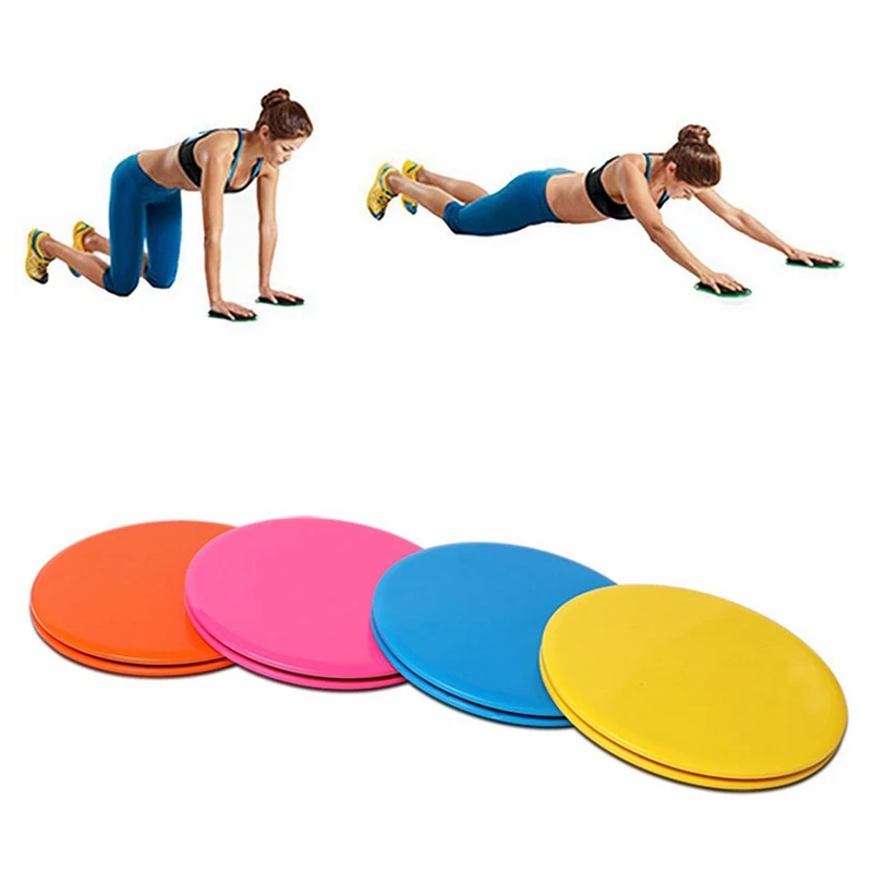 

2Pcs Sliding Discs Double Side Exercise Fitness Round Full Body Sport Core Pads 4 Colors