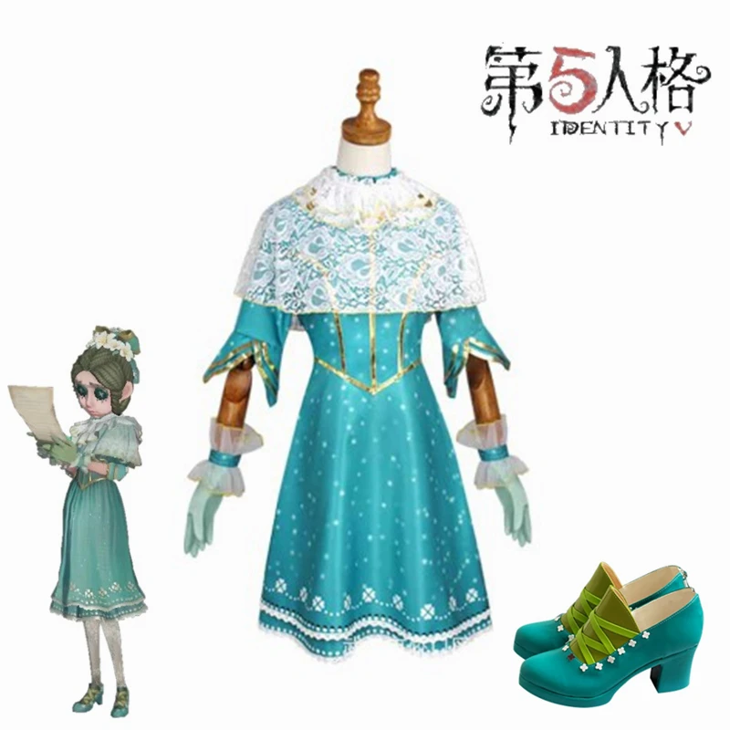 

Game The fifth personality Doctor Cosplay Costume Identity V Doctors Emily Dale former times Green skirt Halloween Women Dress