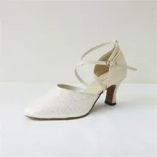 Женская танцевальная обувь из PU искусственной кожи и Giltter на каблуке 4,5-8,5 см, Женская Бальный Танец Сальса, обувь zapatos de baile latino mujer JYG425