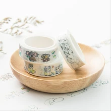 15mm*7m cute polar bear koala Washi Tape DIY decoration scrapbooking planner masking tape adhesive tape label sticker stationery 15mm 7m creative colorful memory scenery succulent plants washi tape adhesive tape diy scrapbooking sticker label masking tape