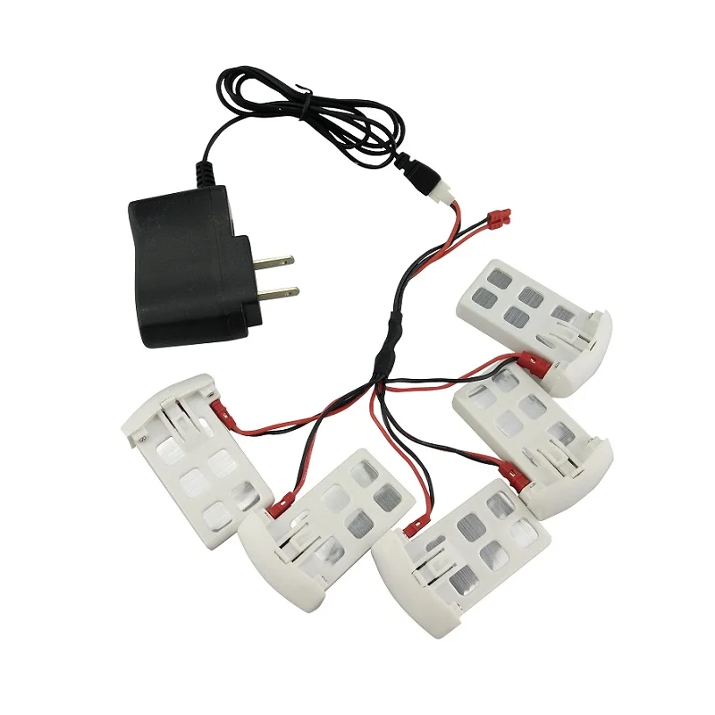 Battery * 5PCS + Charger + 5-1 Cable for Syma X5UC / X5UW RC Quadcopter Spare Parts Accessories Battery Set 3.7V 500mAh charging cable 1 for 5 battery charger for syma x5hw x5hc rc drone accessories spare parts helicopter quadcopter kits