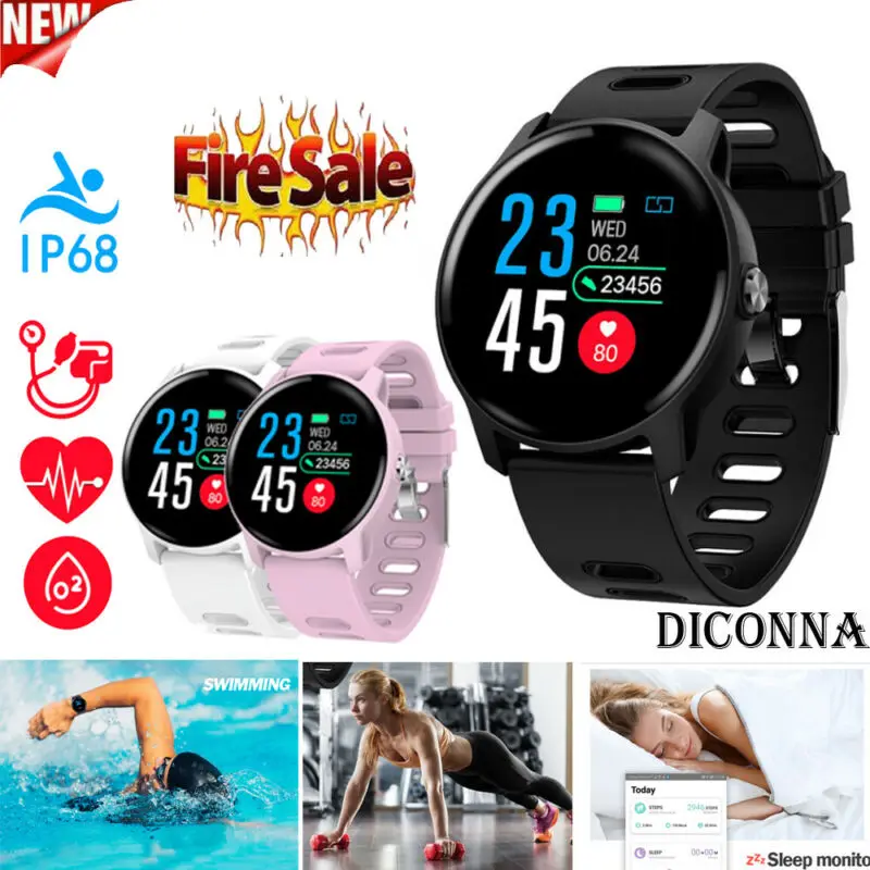 

Smart Watch Heart Rate Monitor Fitness Sport Watch Women Men for Android IOS US