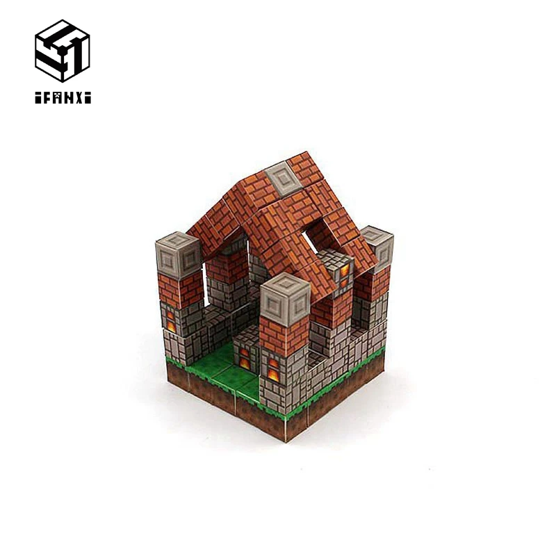 

Minecraft Magnetic Building Blocks Models Bricks Hand Paste Compatible With Lego DIY Brain Toy Hardcover-Craftsman's Cottage Set