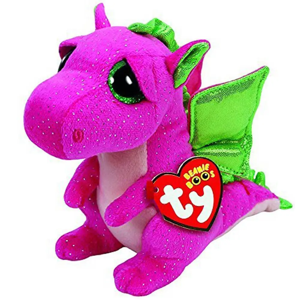 Ty Beanie Boos Blue Red Green Black Dragon Plush Toy Doll, Label 6