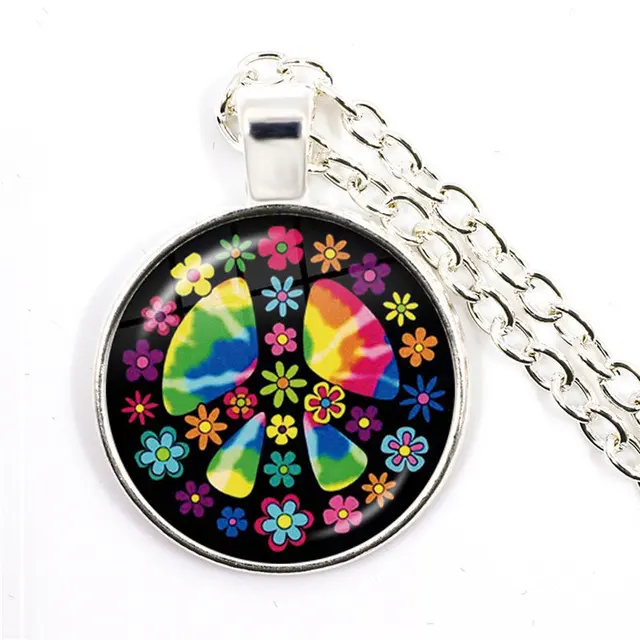 Peace Sign Necklaces Hippie Peace Car Necklace Retro Vintage Flower Power Hippi Jewelry Seventies Peace Sign Necklaces Hippie Peace Car Necklace Retro Vintage Flower Power Hippi Jewelry Seventies