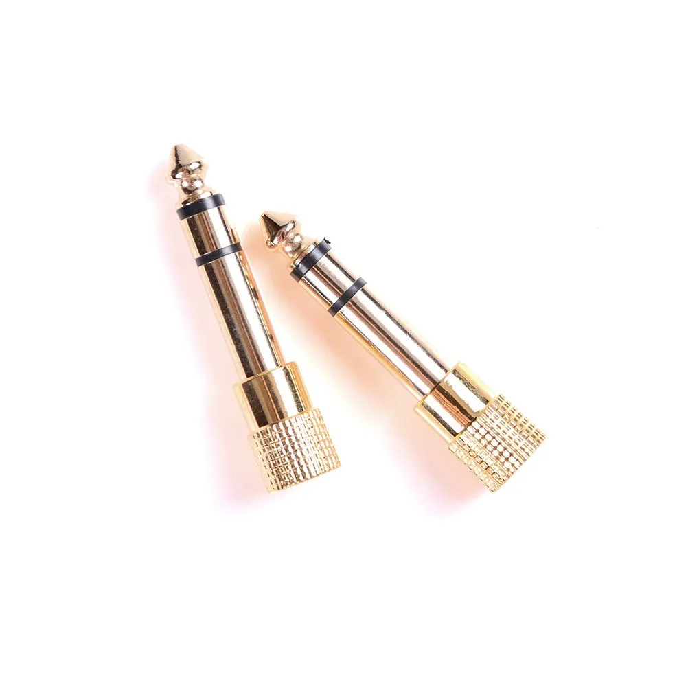2 шт 6 5 мм до 3 золото Цвет Мужской Женский Джек Плюс стерео аудио разъем для