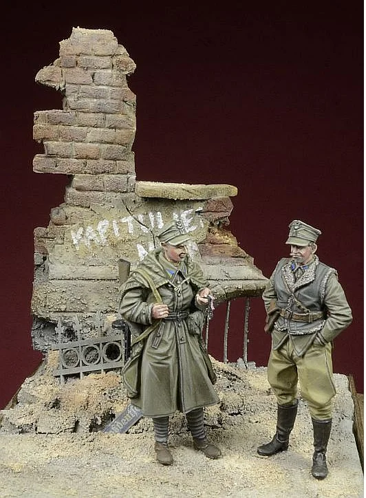 1/35 фигурки из смолы, модель, наборы для второй мировой войны, польские солдатики, Берлинские 2 фигурки, неокрашенные