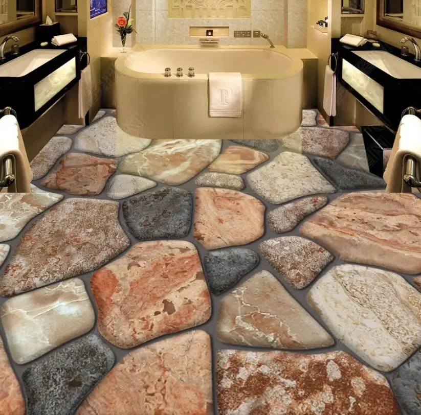 3D обои для стен 3 D cobblestone стереоскопическая настенная Гостиная Ванная комната