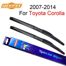 Qeepei 26 “+ 14” окна windsiheld стеклоочистителя для Toyota Corolla 2007-2014 автомобилей Интимные аксессуары резиновые Щётки для лобового стекла автомобиля CPU701