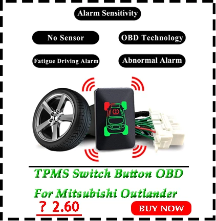 Цифровой монитор давления в шинах OBD TPMS для Mitsubishi Outlander 3 PHEV Xpander Eclipse Cross Mirage L200