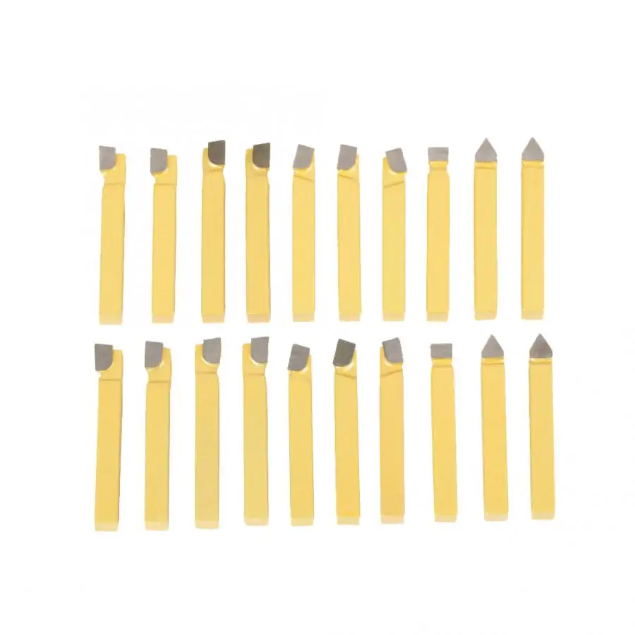 

Grade Bits 20Pcs 1/4" Lathe Tools Carbide Tipped Welding Milling Cutting Turning Tool Set