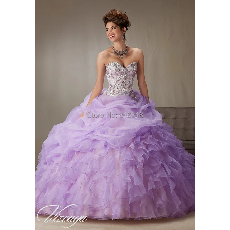 Light Purple Quinceanera Dresses 2017 Sweet 16 Ball Gowns