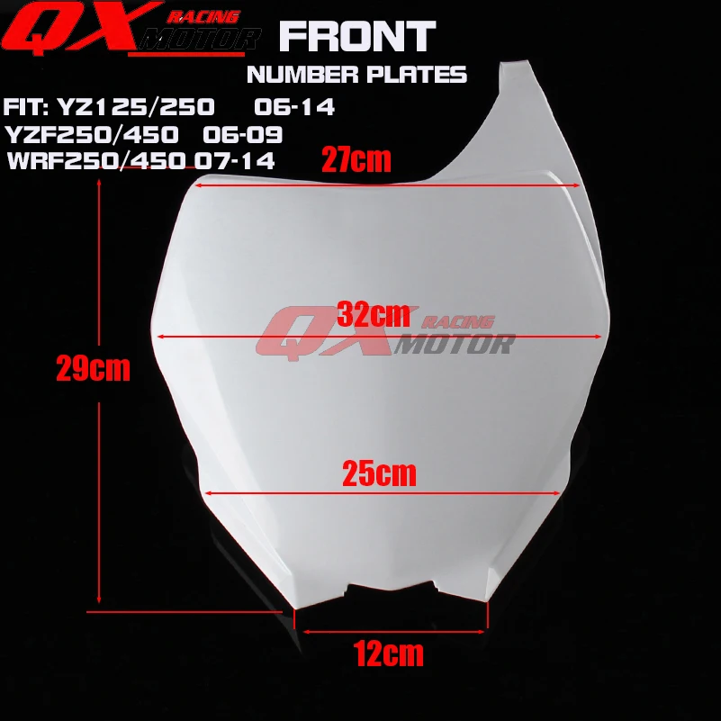 Front Number Plates For Yamaha YZ125 YZ250 06 14 YZ250F YZ450F 06 19
