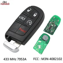 4+ 1/5 Кнопка Smart Remote Key 433 МГц 7953A для Chrysler 200 300 2011- с ID46 чип 7953A FCC: M3N-40821302