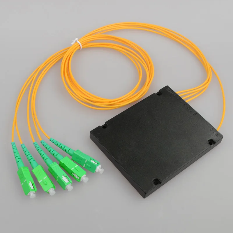 

Fiber optic splitter 1 : 4 SC APC Cassette ABS BOX PLC 1x4 optical splitter 1-4 box CATV FTTH factory OEM