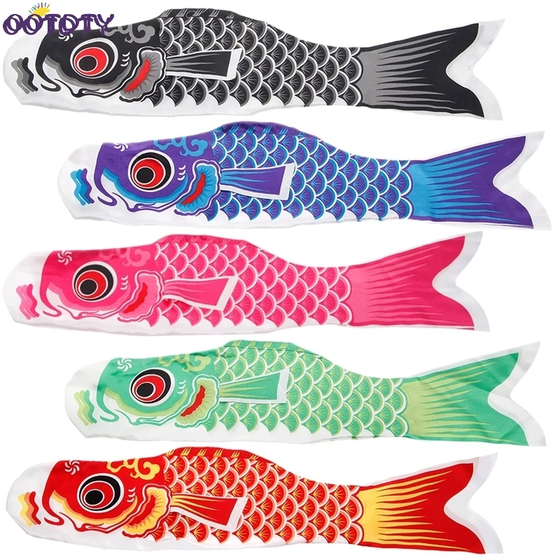 Hot Colorate In Stile Giapponese Manica A Vento Carpa Vento Calzino Bandiera Mini Koinobori Regali Di Pesce Vento Streamer Casa 55 Centimetri