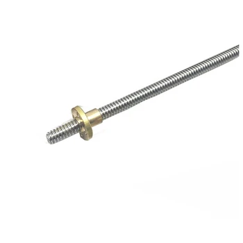 

3D Printer CNC Parts THSL-200-2D Length 200mm T-type Stepper Motor Trapezoidal Lead Screw 8MM Thread 2mm with 1pcs T8 Copper Nut