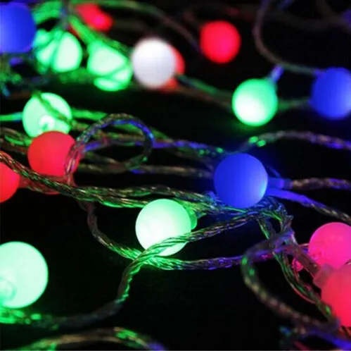 

10M 100 LED Globe Balls LED Fairy String Light Lamp Christmas Party Decor 110V Holiday lighting