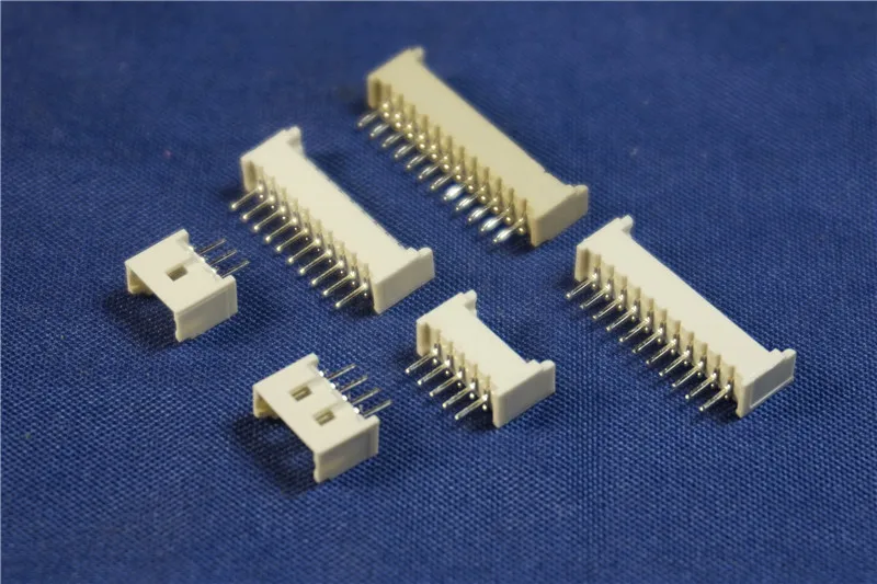 

100pcs Board to Cable Wire 1.25 mm Header Male Blade 2 3 4 5 6 7 8 9 10 11 12 13 14 15 16 Pin Through Hole 0.049" JST Connector