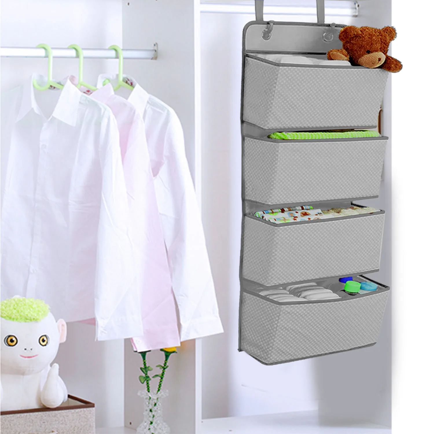 Simple Houseware 4 Pocket Hanging Wall Closet Storage Bag Organizer Over Door Cloth Toy Organizer Bag Pouch Hanger Simple Houseware 4 Pocket Hanging Wall Closet Storage Bag Organizer Over Door Cloth Toy Organizer Bag Pouch Hanger