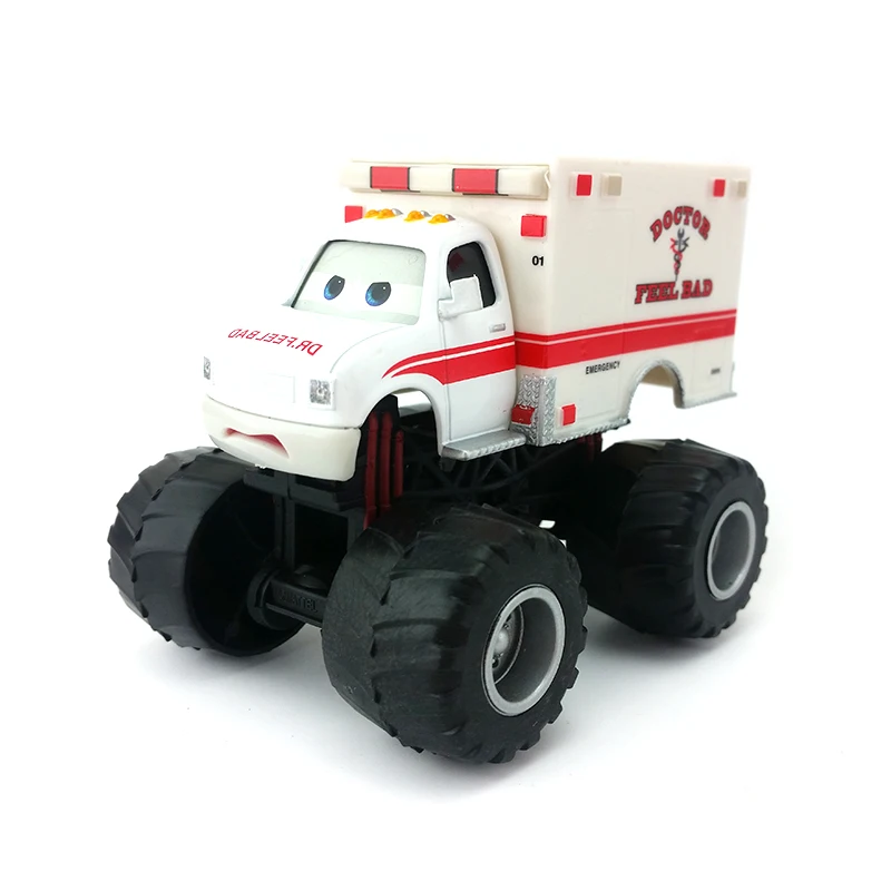 Дисней Pixar Cars Monster Truck Mater Dr. Feel Bad литой игрушечный автомобиль 1:55 свободные