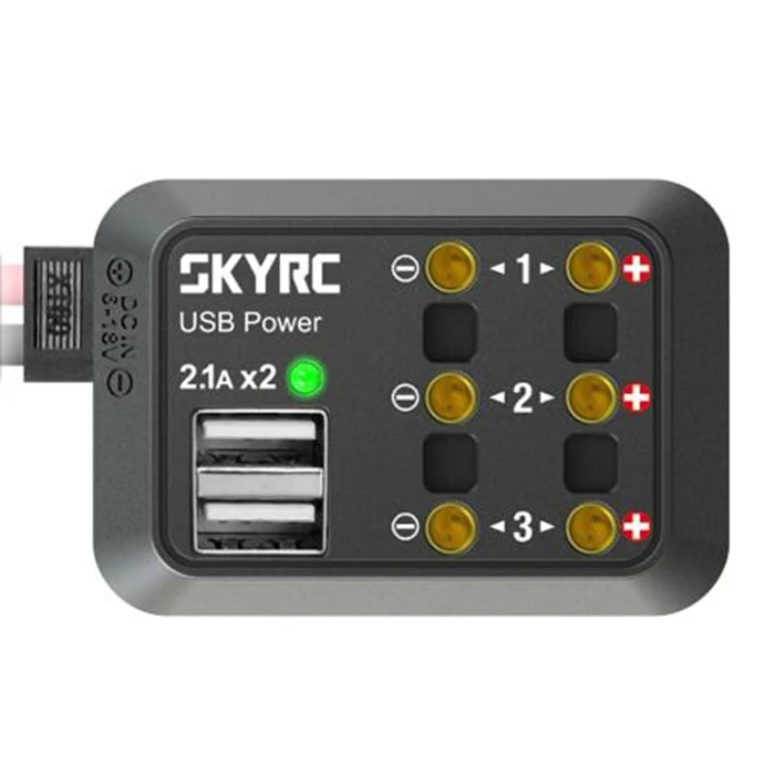 SKYRC DC Мощность компонентов мульти Выход 10A XT60 Разъем Разъемы с вилками типа «банан», 5V 2.1A USB