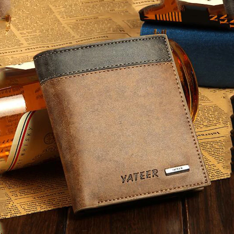 

2019 new student wallet, leather special wallet, men's wallet, mini multi-function card package, quality assurance