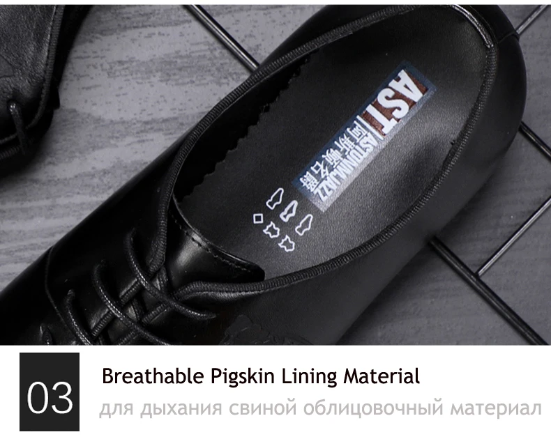 Mens Leather Casual Shoes Business Moccasins Men Wedding Shoe Men Genuine Leather Oxfords Shoes Black Leather Shoes Mens Size 45 (13)