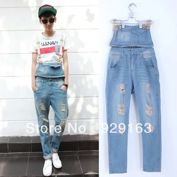 mens jean overall jumper