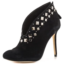 Frauen schuhe 2016 hochhackigen frauen pumpt herbst sexy schuhe schwarz größe 47 Dünne Fersen Runde Kappe Mode Frühjahr/Herbst Faux wildleder