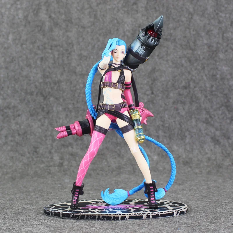 24 см Jinx свободные пушки фигурку ПВХ Аниме Модель Коллекционная игрушка герой