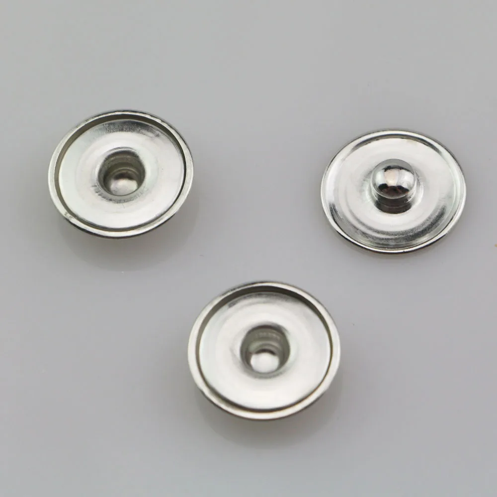 Fashion Brass 18mm Snap Button Base Flat Interchangeable Accessories