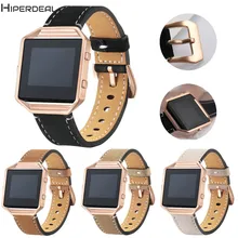 HIPERDEAL сменные часы 22 см ремешок и металлическая рамка для Fitbit часы Blaze роскошные часы из натуральной кожи 4 цветной браслет часы OC17B