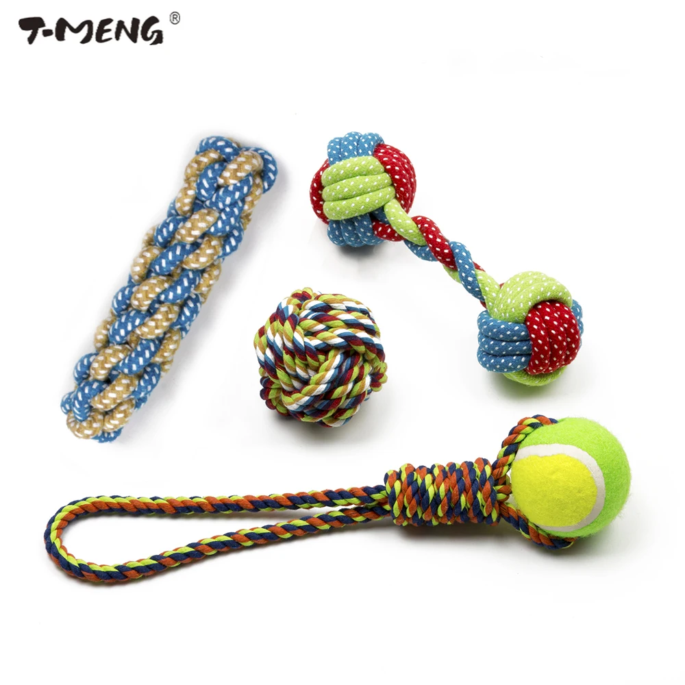 T MENG Four Pieces A Set Pet Toys for dog funny Chew Durable Flying