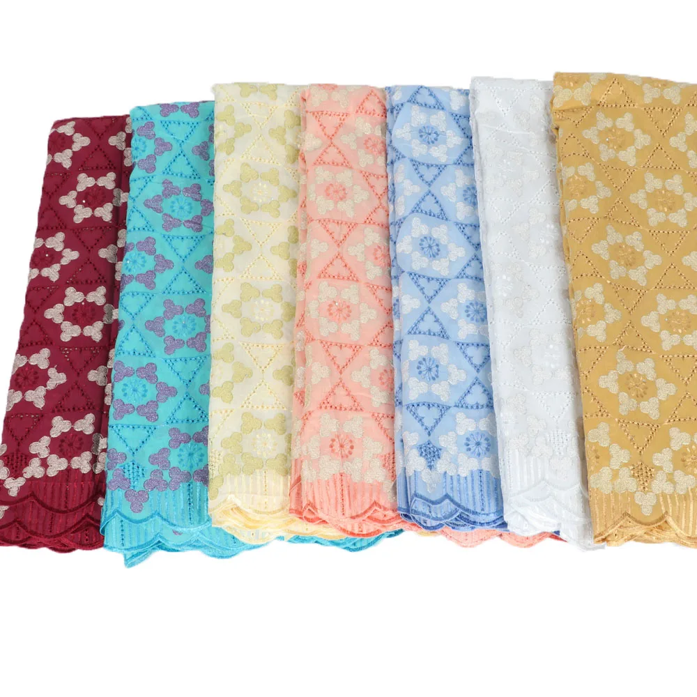 

African Lace Fabrics 2019 swiss voile lace in switzerland high quality Nigerian embroidered lace fabric HX11