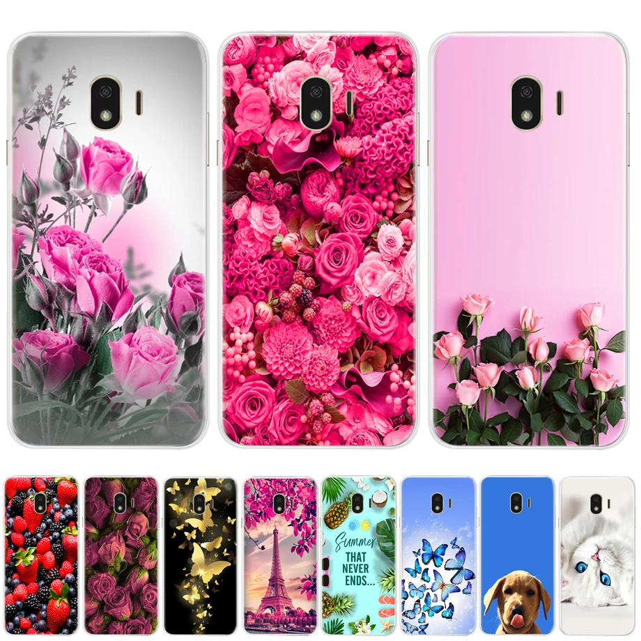 Цветок из мягкого силикона с рисунком термополиуретановые Чехлы для Coque samsung Galaxy A3 A5 A8 A6 J3 J5 J7 J4 J6 чехол для телефона Funda