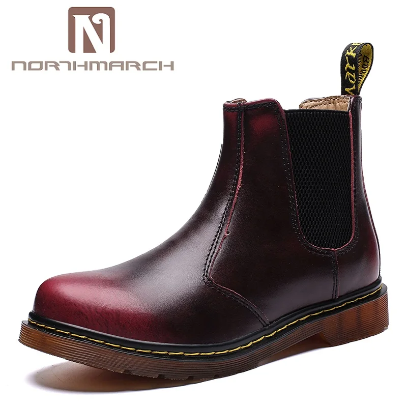 

NORTHMARCH Autumn Winter Chelsea Boots Men Fashion Martin Lovers Boots Casual Leather Ankle Boots Botas De Couro Masculino