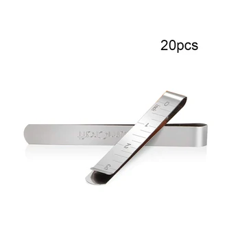 

20Pcs Metal Sewing Crimping Clip Stainless Steel Hemming Clips With Built-in Ruler Cloth Measurement Ruler