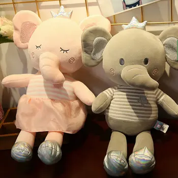 

50cm Large Plush Elephant Doll Toy Kids Sleeping Back Cushion Cute Stuffed Long Nose Elephant Baby Accompany Doll Xmas Gift
