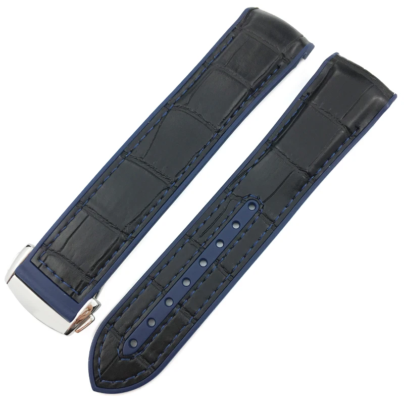 20mm 21mm Rubber Silicone Watch Strap With Nylon Watchband for Role Daytona Submariner DEEPSEA GMT SEAMARSTER 8900 Watch