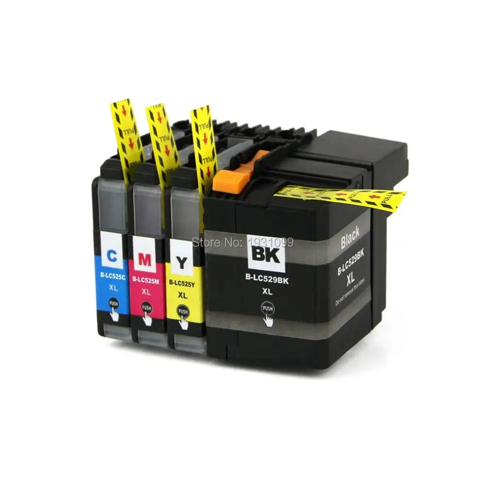 

No chip for brother LC529 LC525 ink cartridge for brother DCP-J100 DCP-J105 MFC-J200