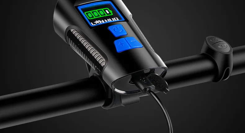 Clearance Outdoor Cycling Accessories Multifunction 3 In 1 USB Rechargeable Bicycle Flash Light Bike Horn Bell MTB Speedometer For Riding 14