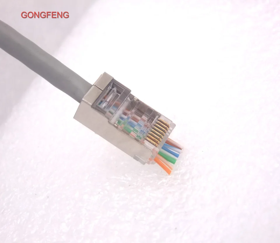 GONGFENG 500 шт. Новый горячий разъем RJ45 8P8C через отверстие более 5 видов защиты