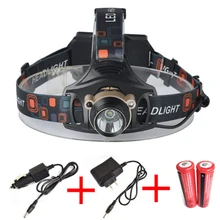 High Power 2000LM Cree xml T6 Headlamp Lights Head Lamp Rechargeable Fishing Hunting Headlight with 18650