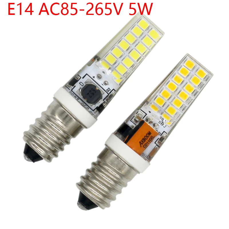 E14 5 Вт AC85V-265V SMD2835 28 светодиодов антибликовый заменить 50 W Галогенная светодиодное освещение лампы лампочки Bombillas лампочка-кукуруза огни 10 шт